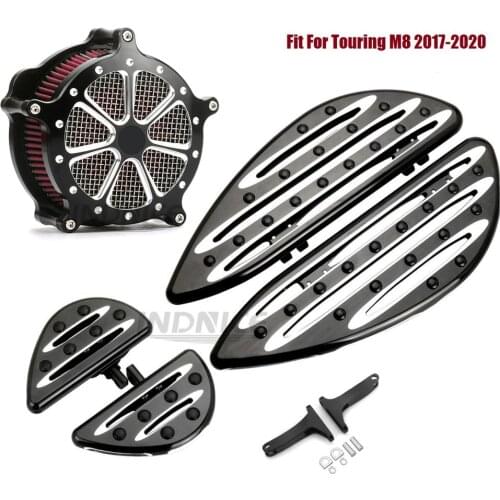 Deep cnc cut Floorboards Air Cleaner filter Fit For harley 2018-2020 FLDE Softail Deluxe street electra tri glide M8