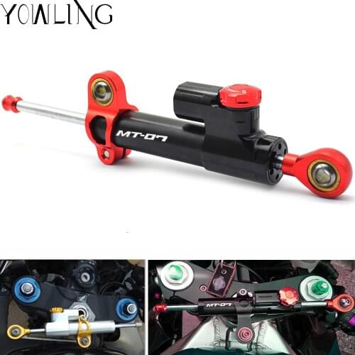CNC Aluminum Adjustable Motorcycles Steering Stabilize Damper Mount Kit For YAMAHA MT07 MT-07 MT 07 FZ07 2013 2014 2015 2017