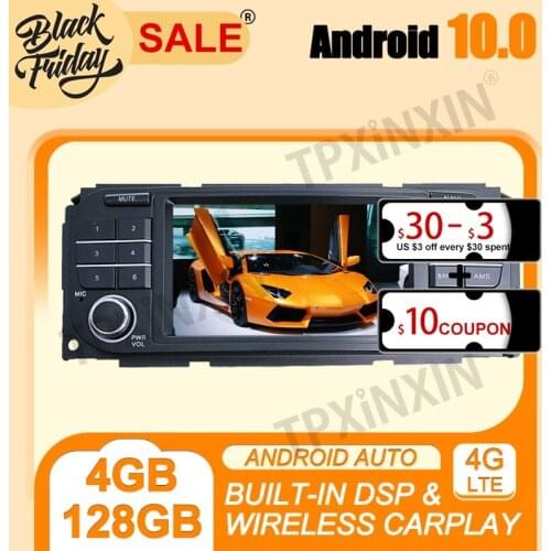 Android 10.0 Carplay 4G+128G For Jeep Universal Car Carplay Multimedia Player Auto Radio Tape Recorder GPS Navigation Head Unit