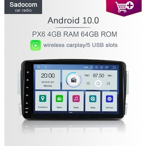 720P 8" PX6 2 din Android 10.0 Car DVD player 6Core 64GB car radio autoradio For Benz CLK W203 W209 W463 W210 Vito Viano G Class