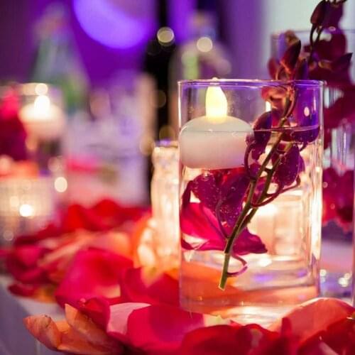 12Pcs/Set Flameless Candle Floating Battery Operated Multi-color Smokeless Tea Light Candle Home Accessories Decoration Supplies