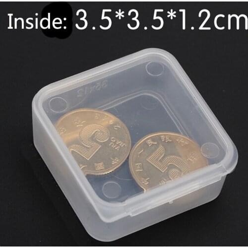 Free Shipping Transparent Plastic Small square Boxes Packaging Storage Box With Lid Small Products Accessories Finishing Box