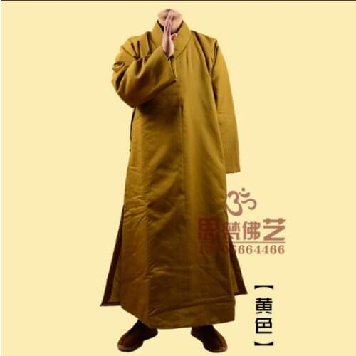 Buddhist Monk Winter clothing Zen monks Cotton robe Meditation Thick 1.4kg