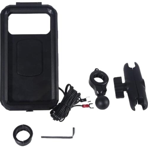 Black Mobile Phone Waterproof Box Fits for Phone Compatible with Xs Max 11 Pro Plus Bike Phone Mount Holder H3CA