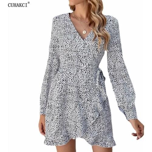 CUHAKCI Summer Polka Dot Dresses