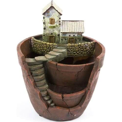 Stock In Malaysia DIY Sky Garden Resin Flower Pot Plant Flowerpot Home