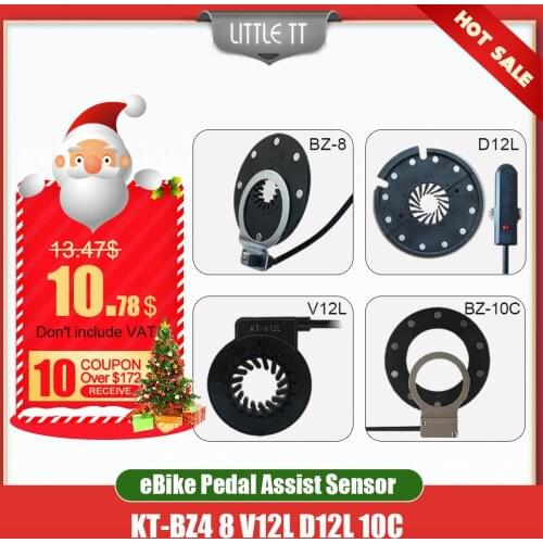 EBike Pedal Assist Sensor BZ4 8 V12L D12L 10C 6 8 12 magnet Electric Bicycle Left/Right Side Dual Hall PAS System for Ebike Kit