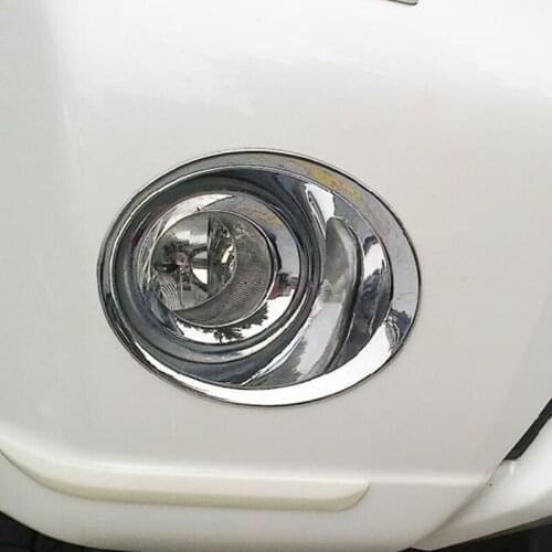 For Toyota Land Cruiser Prado 2014 2015 2016 2pcs Chrome Car Front Fog Light Lamp Cover Trim Molding Sticker Bezel Accessories