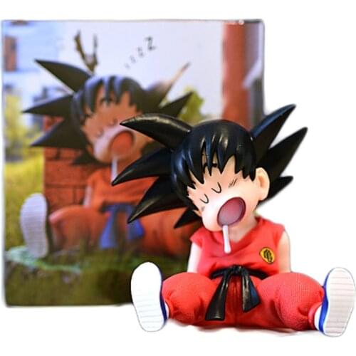 Dragon Ball Childhood Baby Goku Action Figure Sleeping Scene Anime Figurine Doll Model Ornaments Collective Gifts