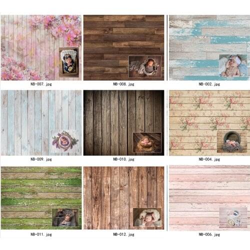 Wooden Board Wallpaper Photography Backdrops Newborn Baby Flower Photo Props Studio Booth Background Photophones for Photos