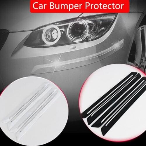 Gfoloza Car Bumper Protector PVC Auto Front Rear Bumpers Anti-collision Strips Styling Moulding Universal Bar 4Pcs/lot