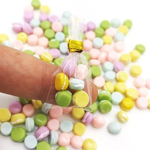 Hot sale 3 bags 1/12 Scale Miniature Dollhouse Macaron Kitchen Doll Dessert Accessories