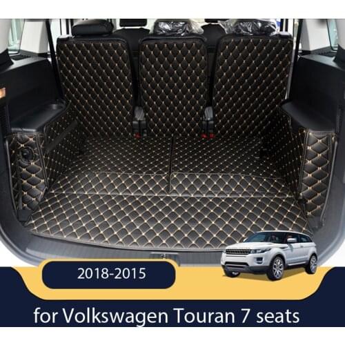 Good mats! Special car trunk mats for Volkswagen Touran 7 seats 2018-2015 waterproof boot carpets cargo liner mats,Free shipping