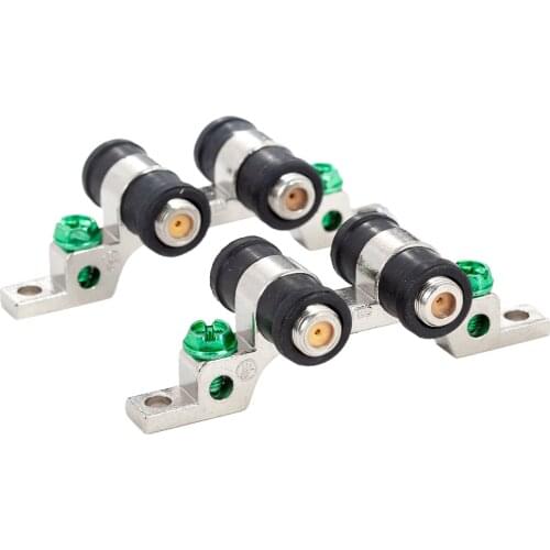 Coaxial Grounding Block, Ancable 2-Pack 3GHz Waterproof Double F-Pin RG6 Grounding Block, Weather Seal Boots