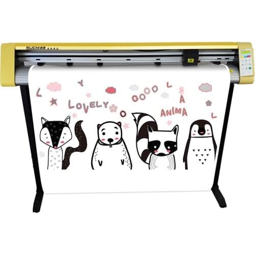 Contour cutting plotter auto feeding 1350mm with stand free shipping vinyl sticker machine