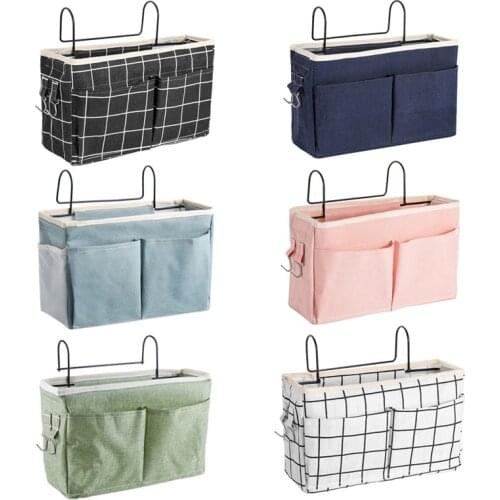 Creative Fabric Storage Hanging Bag Household Bedside Sofa Storage Artifact Storage Bag Hang Sundries Holder Organizer