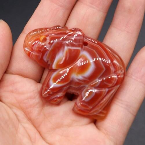 Natural Stone Pendant Elephant Shape Pendant for Women Jewelry Accessories Making Necklace Earring Size 57x42-55x40 mm