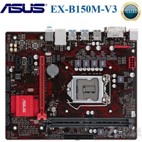 LGA1151 ASUS EX-B150M-V3 Motherboard DDR4 USB3.0 PCI-E3.0 SATA3.0 32GB B150 For ASUS EX-B150M-V3 Original Used Desktop Mainboard