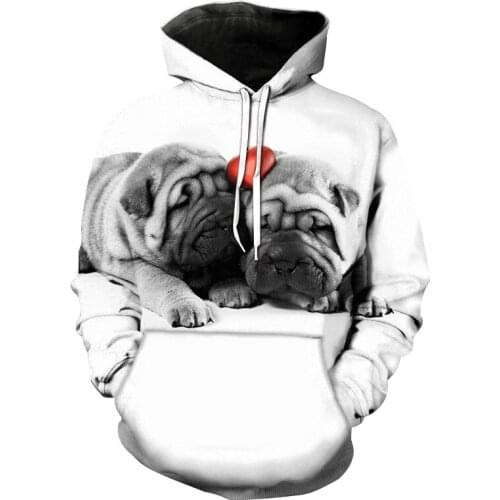Dog 3D Printing Casual Cute Pullover Animal Sports Shirt Mens and Womens Casual Hoodies Dog Harajuku Jacket Tops Men clothing
