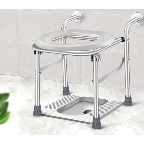 Bathroom Chair Toilet Seat Flip Up Toilet Chair Non-Slip Folding Elderly Seat Pregnant Commode Shower Chair Bathroom Assist