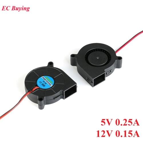 50mm Blower Fan Cooling 5v 12V Sleeve DC 5 12 Volt 2Pins Heastink Heat Sink Blowing Radiator Cooling Brushless Cooler