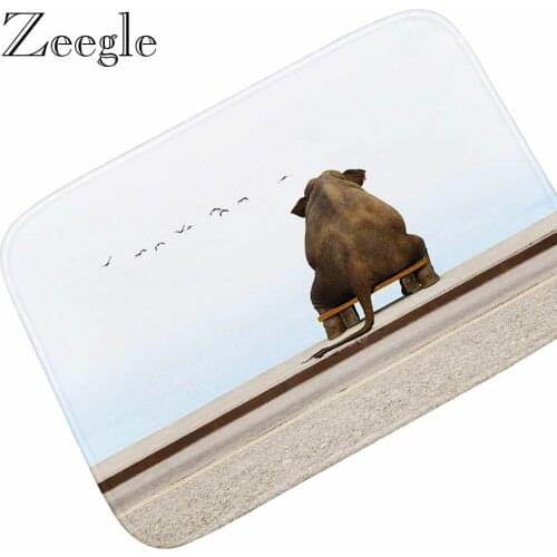 Zeegle Printed Animal Mat Doormat Comfortable Living Room Carpet Anti-slip Soft Rug Welcome Mat for Entrance Door Absorbent Rug