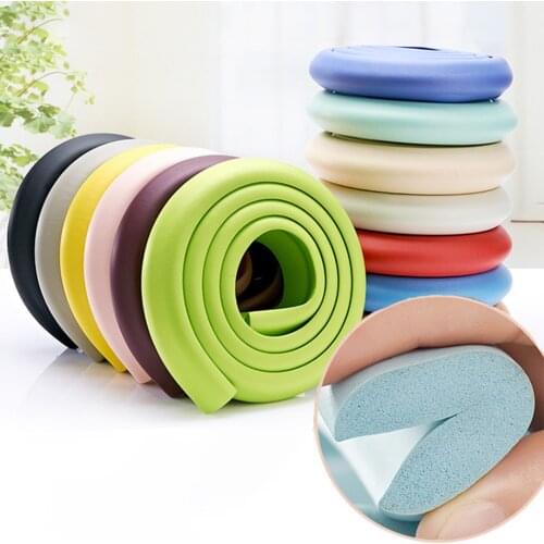 1PC 2M NBR Baby Safety Table Desk Edge Guard Strip Soft Thicken Bumper Home Cushion Guard Safe Protection Children Bar Strip