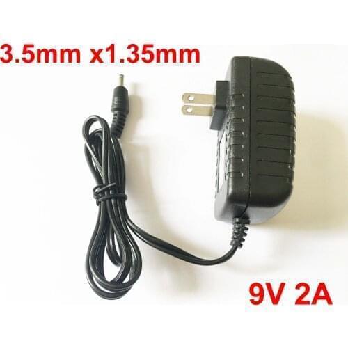100PCS High quality DC 9V 2A IC programAC 100V-240VConverter Switching power adapter 2000mA Supply US Plug DC 3.5mm x 1.35mm