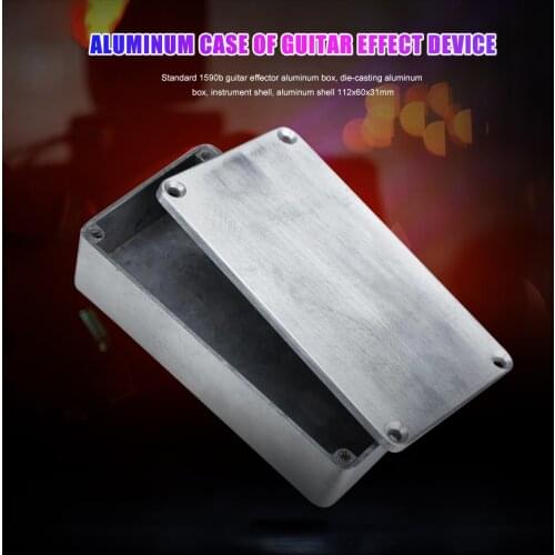 1590B Style Effects Pedal Aluminum Stomp Box Enclosure for Guitar Cases Storage Holder Instrument Accessories