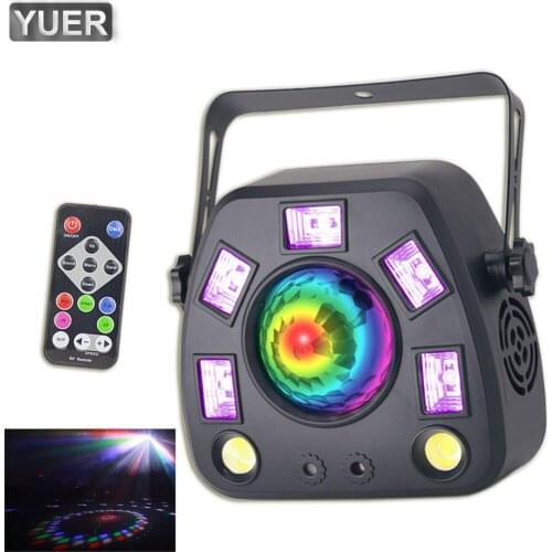 4Pcs/Lot Kaleidoscope Laser Light Pattern 4IN1 LED Stage Lights Good Laser Projector For Home Party DJ Disco KTV Christmas