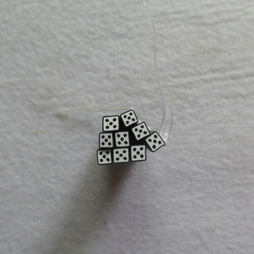 5pcs M-77 5mm Cute No.5 Dice Cane Fancy Nail Art Polymer Clay Cane Nail Art Decoration