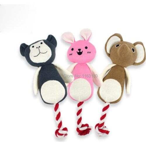 6pcs/lot Pet Soft Dog Toys Animal Design Dog Toys Durable Chew Bite Toys Training Teething Toys for Small Medium Puppy