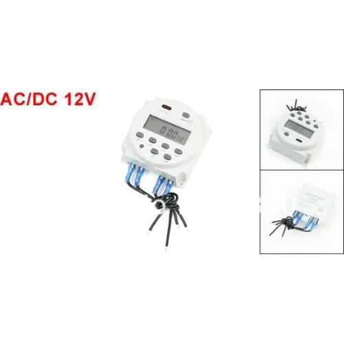 AC / DC 12V 24V AC110V AC220V 16A(8)A Panel Mount Digital LCD Display Programmable Timer Time Delay Relay Switch CN101A