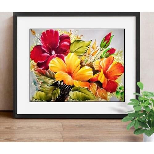 Diamond Mosaic Flower 5D DIY Diamond Painting Landscape Picture Of Rhinestones Diamond Embroidery Cross Stitch Home Decor