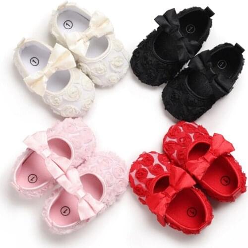 Baby Shoes Toddler Infant First walkers Flower Girl Shoes Soft Sole Bowknot Single Shoes For Newborn