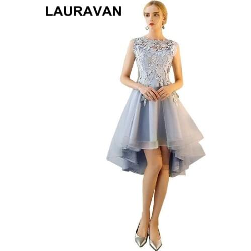 Elegant girls grey hi lo gown tulle prom sweet 16 dresses short front long back red new 2020 hot selling dress occasion short