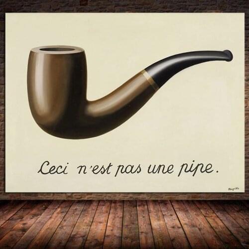 Rene Magritte Famous Canvas Painting This Is Not A Pipe Posters Prints Wall Art Pictures for Living Room Decor Cuadros Unframed