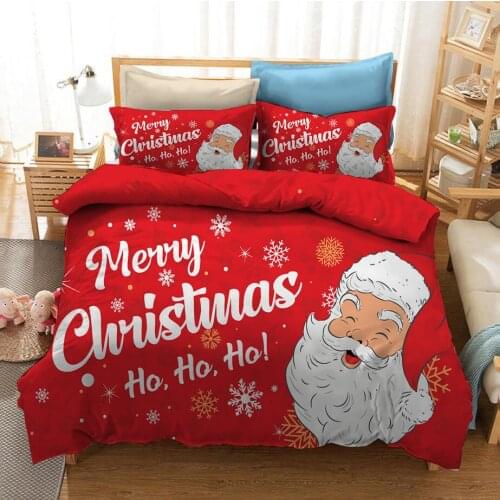 3D Christmas Printed Bedding Set Duvet Cover Bed Sheet Sets Festival Bedding Set Cute Bed Set For Winter Bedroom Comforter Set