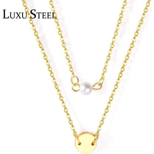 LUXUSTEEL Pearl Necklaces For Women