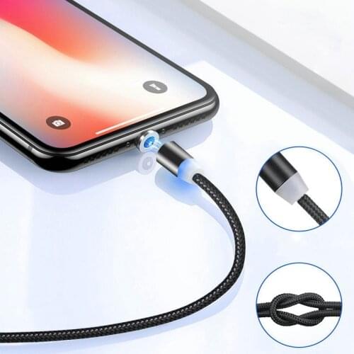 Magnetic Micro USB Type C Cable For iPhone Xiaomi Android Mobile Phone Fast Charging USB Cable Magnet Charger Wire Cord 1m