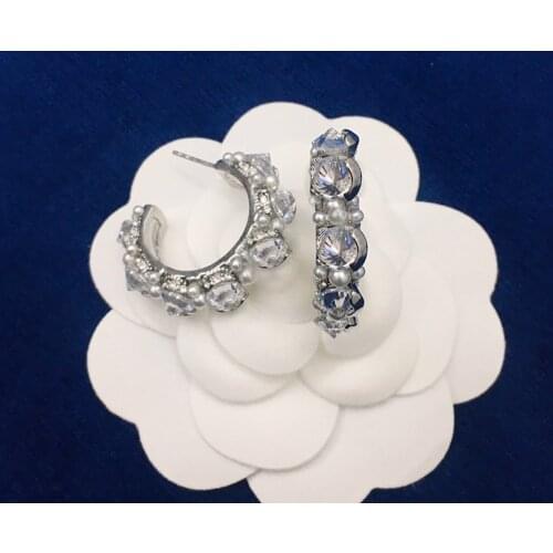 Fashion Luxury Hot Brand Party Celebrities Golden For Women Earrings Jewelry Big Earrings CZ Zircon Circle Earrings Jewelry