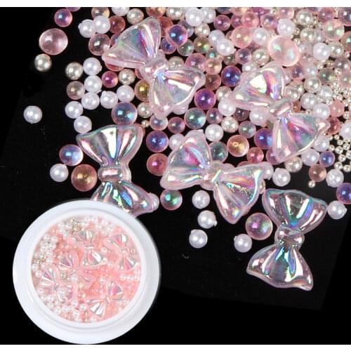 3D Nail Bows Rhinestones Stones Crystals AB Mixed Colorful Butterfly Bow Gems Design Nail Charms Studs For Nail Art Decorations