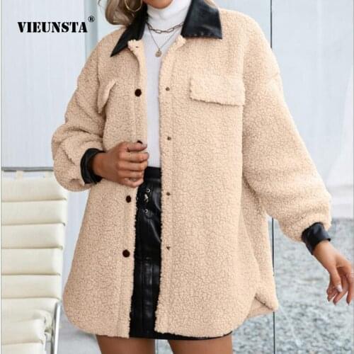 Autumn Winter Women Casual Solid Keep Warm Jacket Elegant Turn-down Collar Button Slim Coat 2021 Lady New Fashion Office Jackets