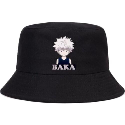 Japanese Anime Hunter X Hunter Summer Hat Hisoka Women Men Panama Bucket Cap The Design Flat Visor Killua Graphic Fisherman Hats