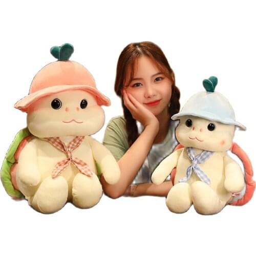 Cartoon schildpad succulent turtle animal crossing plush toy stuffed turtle pillow wearing hat turtle doll Gift for girl friend