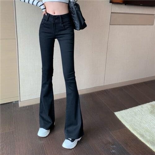 Will show thin contracted firm offers high waist pants cowboy horn