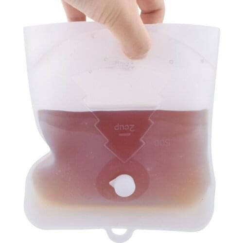 Food Grade Silicone Fresh-Keeping Bag Without Tie Rod With Date Pointer Food Packing Ziplock Bag Storage Bag