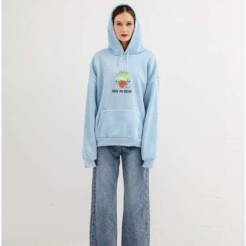 Cute Funny Plants Hoodies Oversized Harajuku Sweatshirt E Girl Clothes Aesthetic Punk Plus Size Graphic Women Long Sleeve Hoody