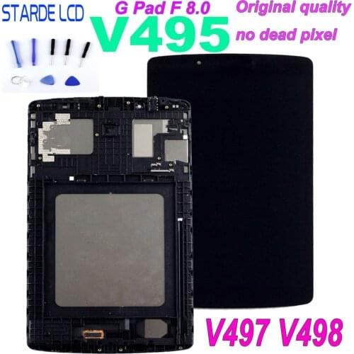 LCD For LG G Pad F 8.0 V495 V497 V498 LCD Display Touch Screen Digitizer Assembly with Frame LD080WX2(SM)(C1) with Tools