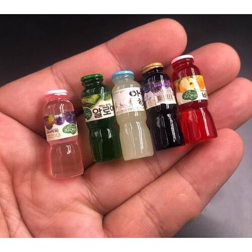 1/6 Scale 1pc Mini Fruit Juice Bottle Models for 12''Body Scene Accessories DIY